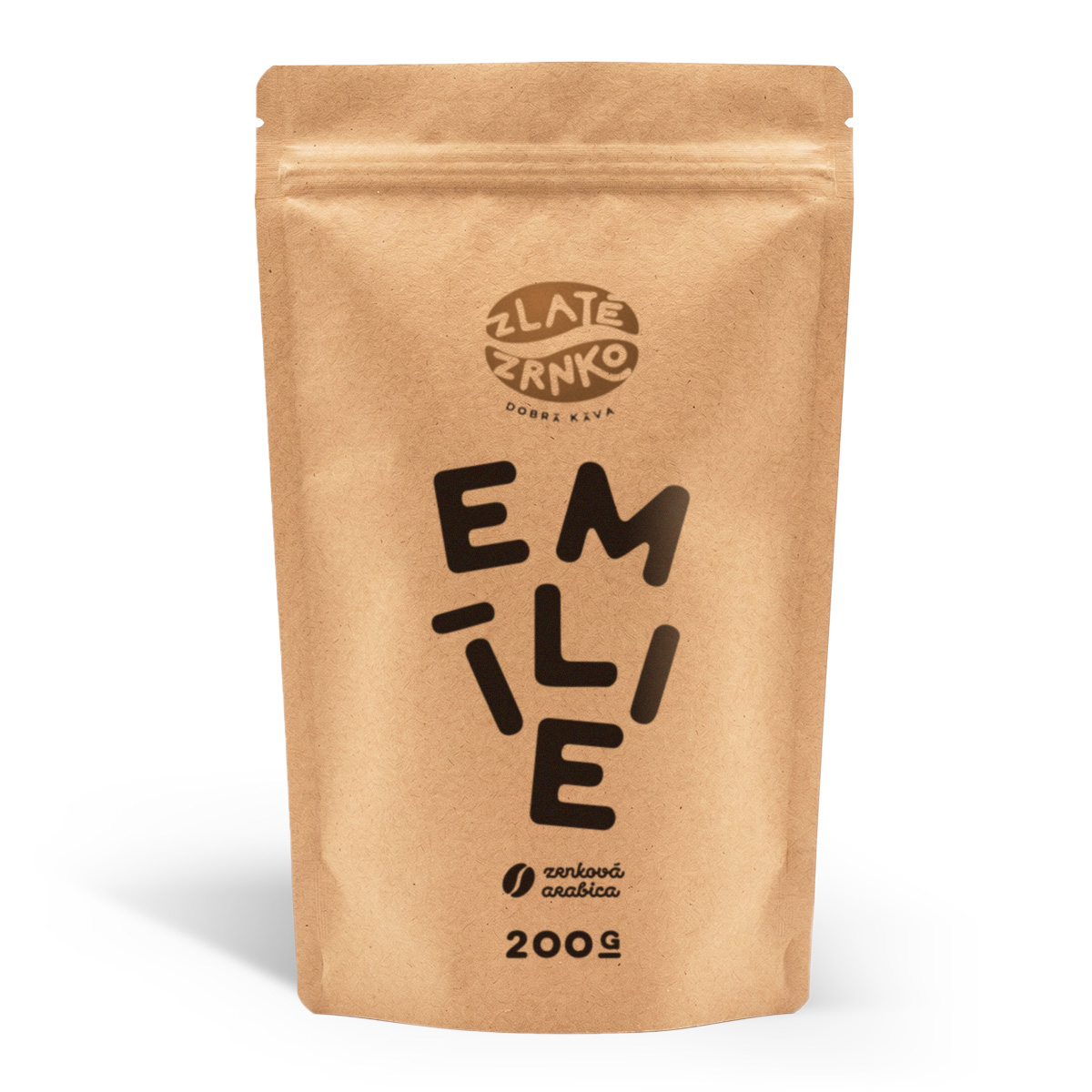 Káva Zlaté Zrnko - Emílie (Směs 100% arabika) "VYVÁŽENÁ" - NEJPRODÁVANĚJŠÍ 500 g