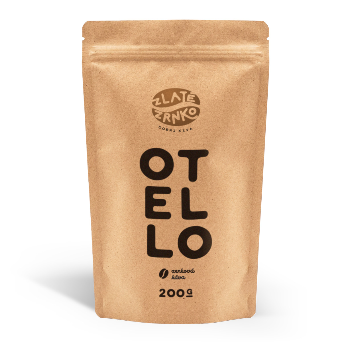 Káva Zlaté Zrnko - Otello (Směs 65% arabika a 35% robusta) - "HOŘKÝ" 500 g