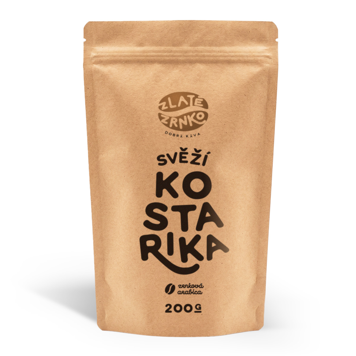 Káva Zlaté Zrnko - Kostarika - "SVĚŽÍ" 200 g