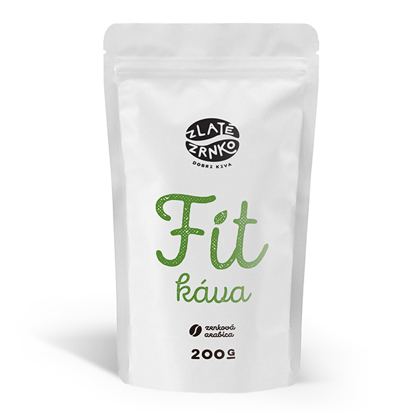 Káva Zlaté Zrnko - FitKáva (Bezkofeínová 100% arabika) 200 g