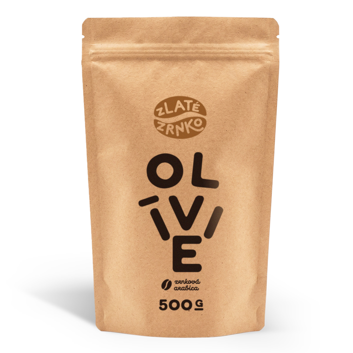 Káva Zlaté Zrnko - Oliver (Směs arabika 90% a robusta 10%) - "LAHODNĚ HOŘKÝ" 500 g