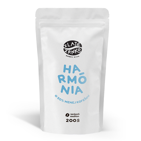 Káva Zlaté Zrnko – Harmonie (o 50 % méně kofeinu) 200g