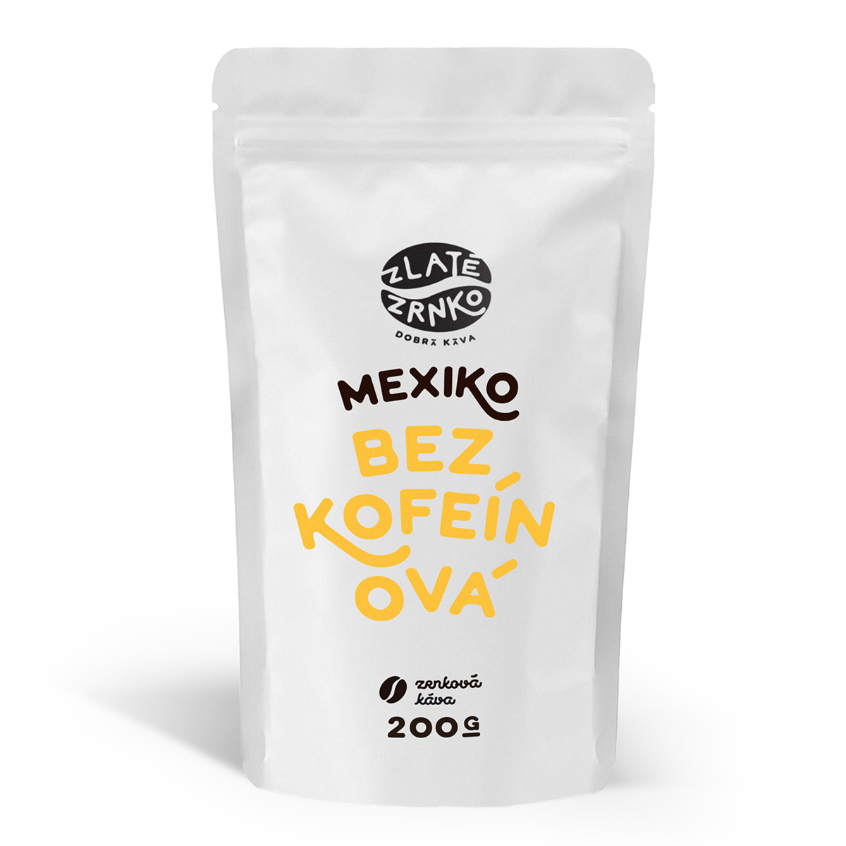 Káva Zlaté Zrnko - Decaf Mexiko 200g (Bezkofeinová 100% arabika)